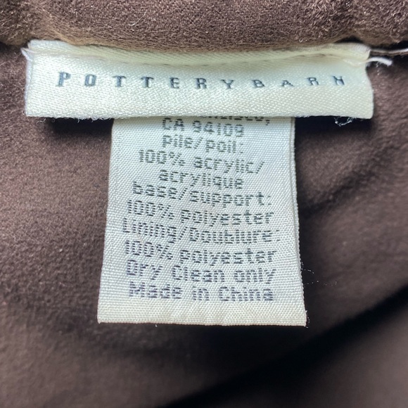 Pottery Barn faux fur brown throw blanket - Picture 7 of 8